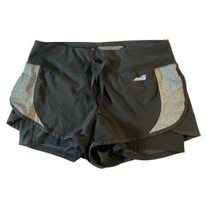 Women's Running Shorts Avia Size XS Shorts Lining  Attached Black with Gray Trim
